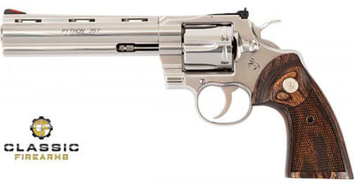 Colt Manufacturing Python .357 Magnum 6" Barre; 6-Shot Stainless Steel Python SP6WTS Revolver