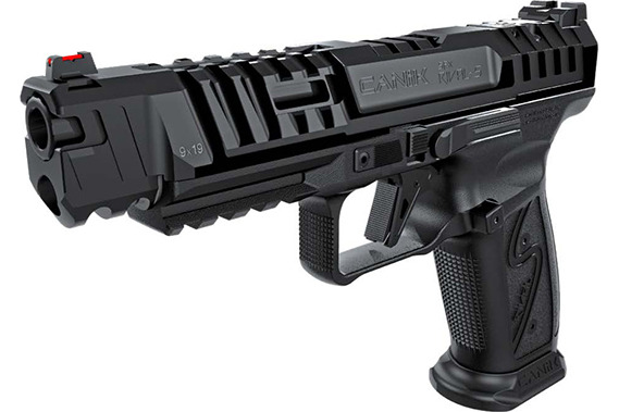 Canik SFx RIVAL-S 9mm Semi-Auto Pistol, 5"Bbl, Optic Ready, Dark Side Steel Frame, Fiber Optic Sights, Acc Rail, Flat Trigger, W/ 2-18 Rd Mags - Black