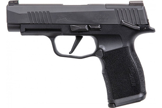 Sig Sauer 365XL9BXR3PMS P365 XL 12+1 3.70" Black Barrel, Black Nitron Optic Ready/Serrated SS Slide, Black SS Frame w/Beavertail & Black Polymer Grips