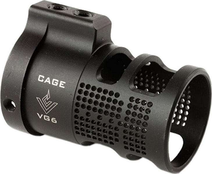 Aero Precision APVG100201 VG6 Cage Recoil Reducer AR Style Stainless Steel Black Nitride