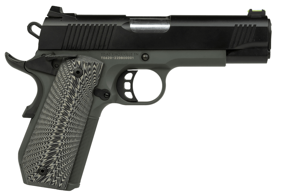 Tisas 1911 Yukon C10 Semi-Automatic 10mm Pistol, Cerakote Black/Grey, 10+1 Capacity, 4.25" Stainless Steel Barrel - 10100802