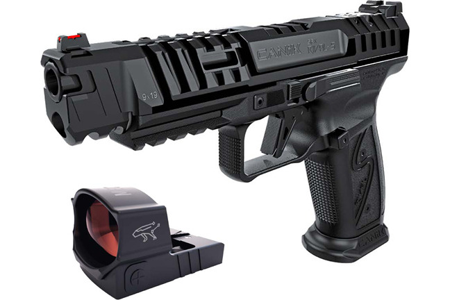 Canik SFx RIVAL-S 5" Optic Ready Dark Side Steel Frame with 2-18rd Mags and 3 MOA MECANIK MO2 Reflex Sight - HG7607-N