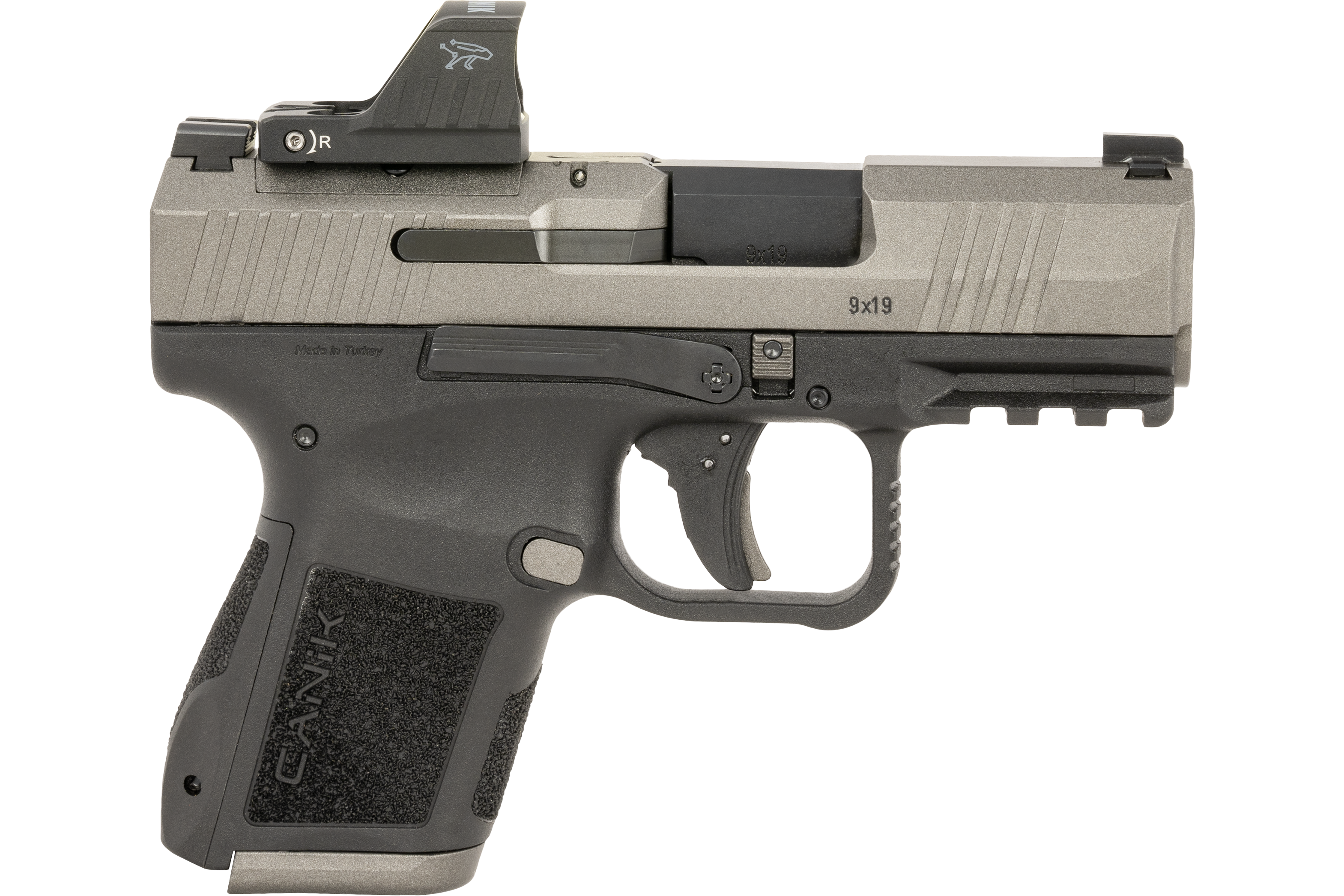 Canik Mete MC9 9mm 3.18" Barrel 12rd Semi-Auto Pistol - Optics Ready, Tungsten / Black