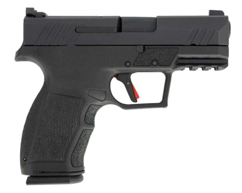Tisas PX-9 Carry Semi-Automatic, 3.5" Barrel, Flat Trigger, Interchangeable Backstraps & Grip Panels, 15 Round Magazine, Black