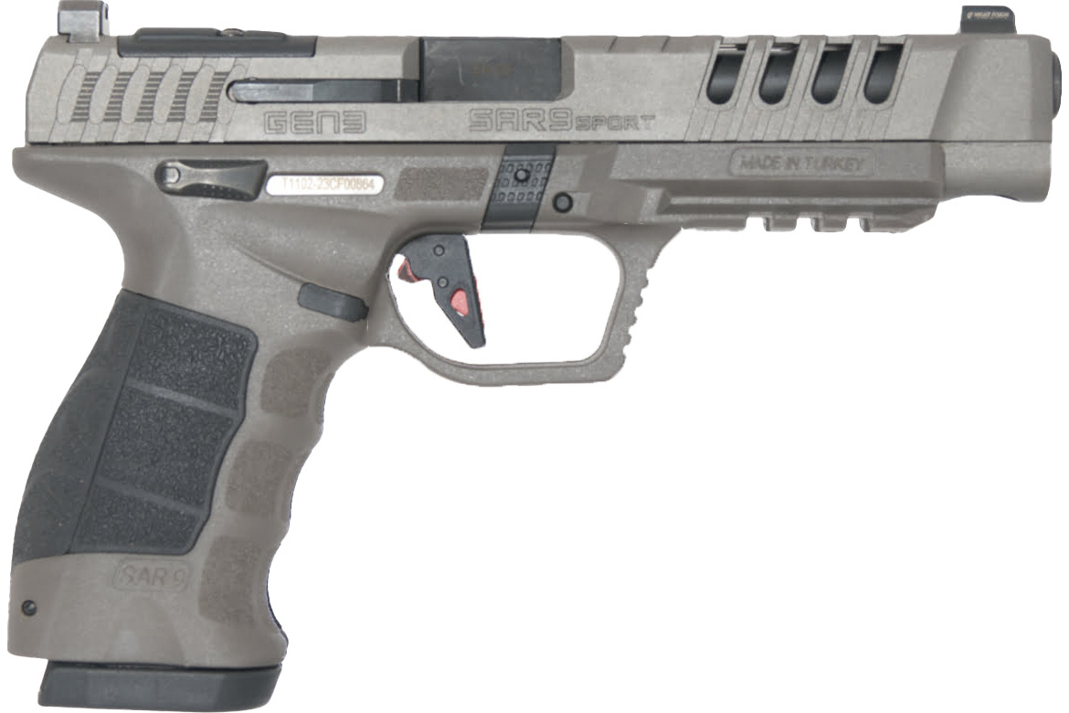 SAR USA SAR9SPTG3PT USA SAR9 Sport GEN 3 5.2" Barrel 17&19 RD Mag Platinum