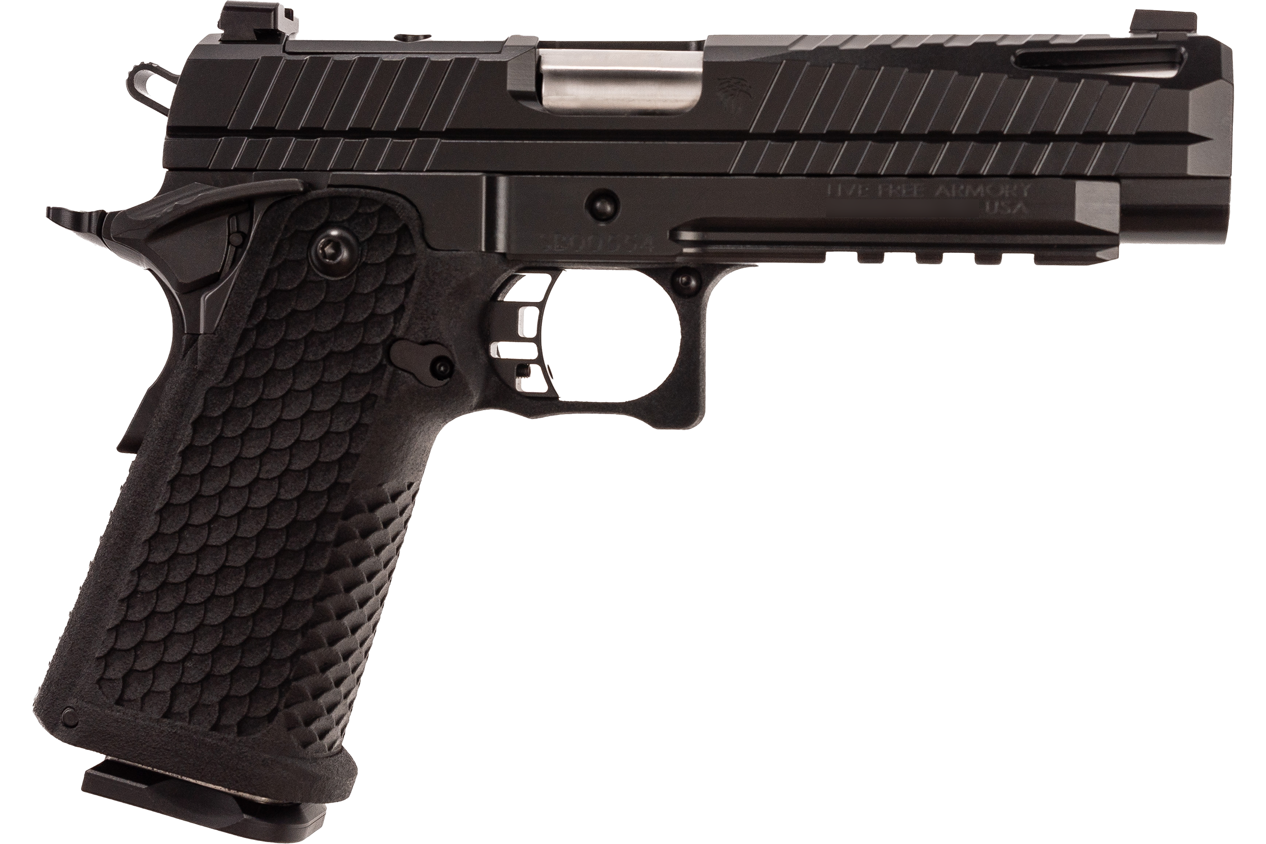 Live Free Armory Apollo 11 Full Size 9mm 5" Barrel 17rd Semi-Auto Pistol, Optics Ready W/ Black Finish - Double Stack 1911-Style Handgun