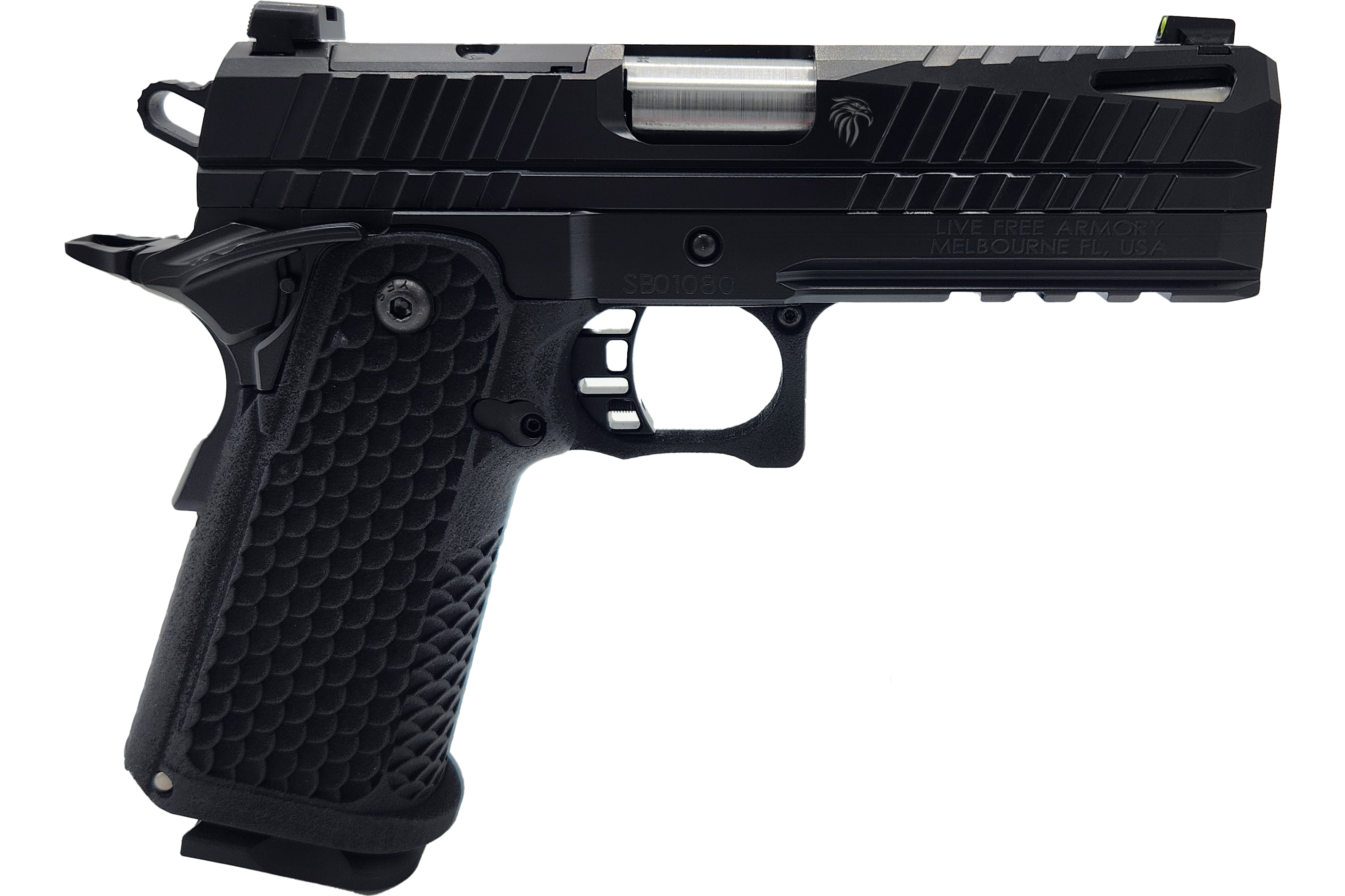 Live Free Armory Apollo 11 Compact 9mm 4.15" Barrel 17rd Semi-Auto Pistol W/ Black Finish, Optics Ready - Double Stack 1911-Style Handgun