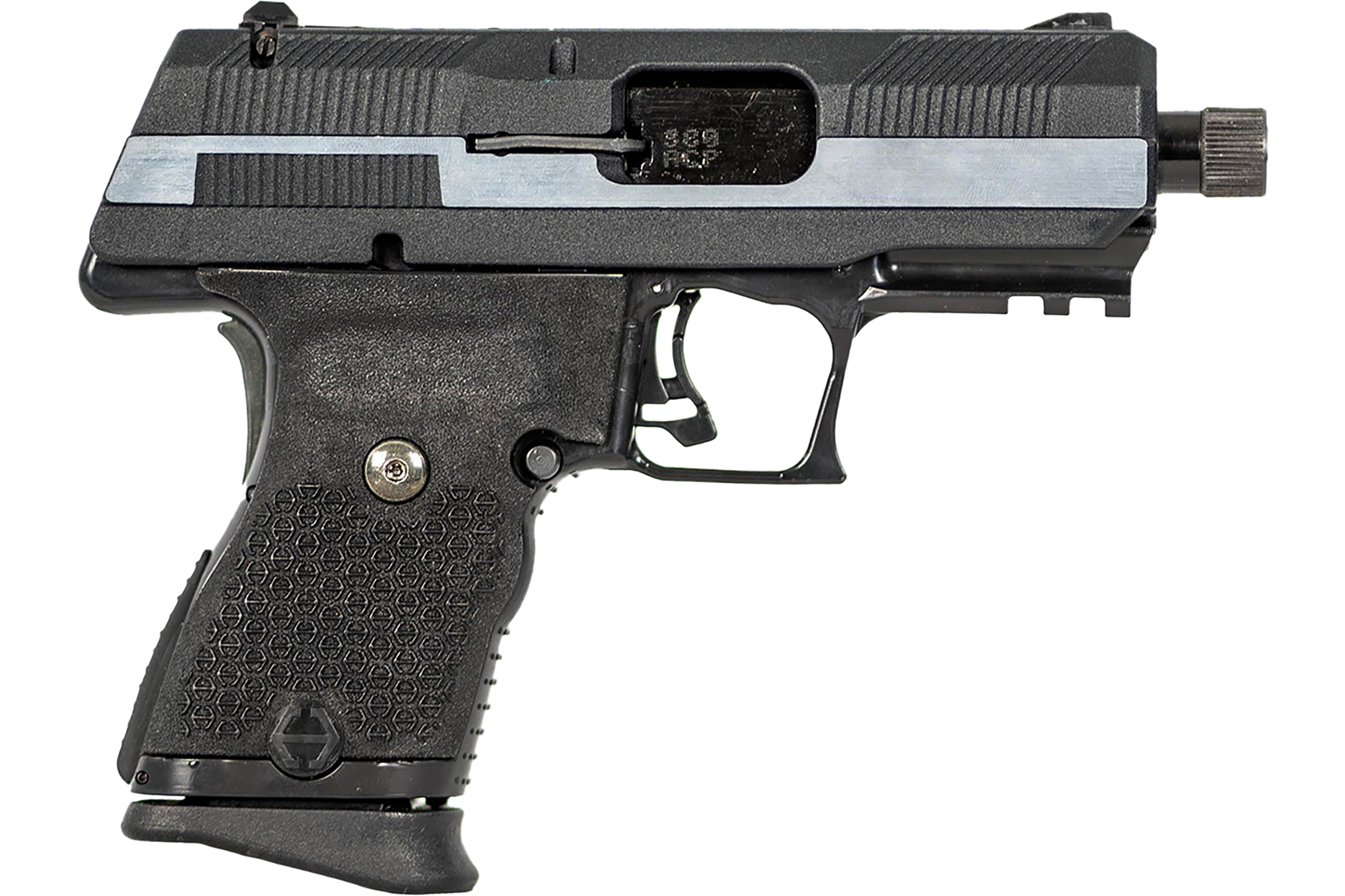 Hi-Point YC380CFRDCT YC380 w/Red Dot 10+1 3.93" Black Threaded Barrel, Black/Chrome Serrated Steel Slide, Black Polymer Frame w/Picatinny Rail, Black Plastic Grip, Crimson Trace Red Dot