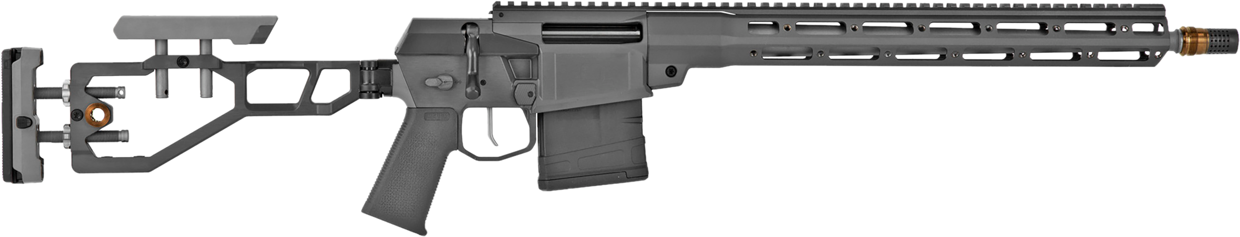 Q LLC FIX6516INGRY The Fix 10+1 16" Lightweight Threaded Barrel, Aluminum Receiver w/Picatinny Rail, Free Floating Q-Sert Handguard, Black Folding Adjustable Folding Stock