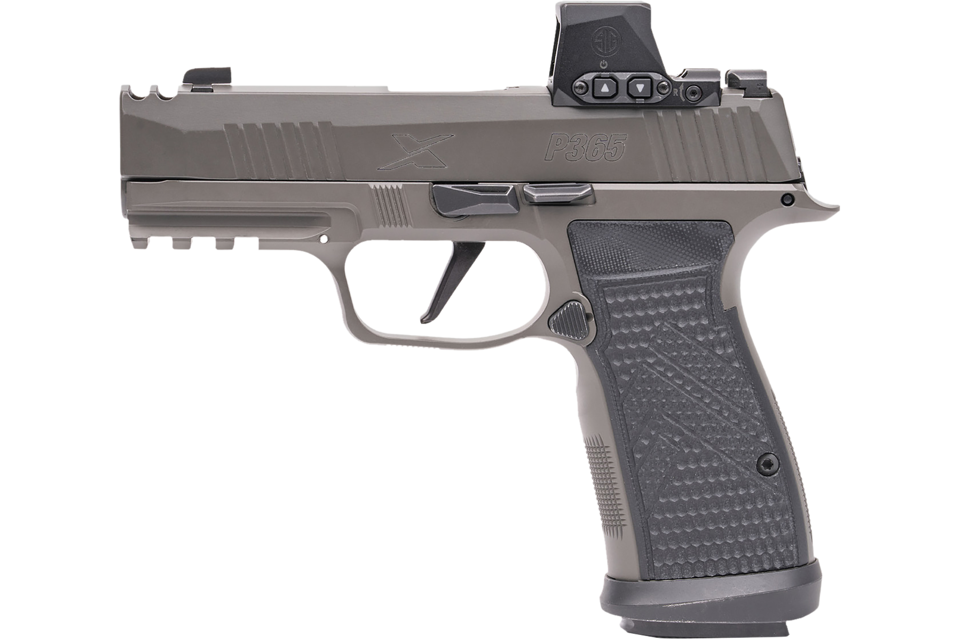 Sig Sauer 365AXGCA9LEGIONRXX P365 AXG Legion ROMEO-X 9mm 17+1 3.10" Compact Frame Legion Gray Cerakote Stainless Slide G-10 Grip