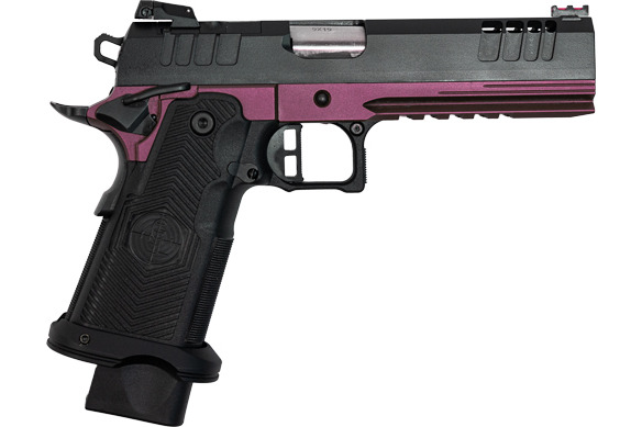 Great Lakes Firearms GL1911DS-9FSS CHY 1911DS Synergy 5" 20 Shot Black Slide Cherry Frame