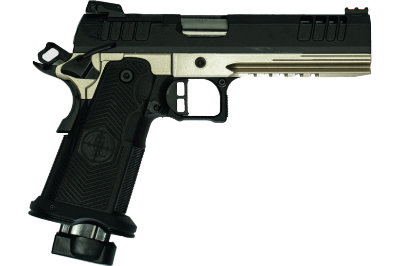 Great Lakes Firearms GL1911DS-9FSS G-PLT 1911DS Synergy, 9MM, 5" Barrel, Black Slide, Platinum Frame