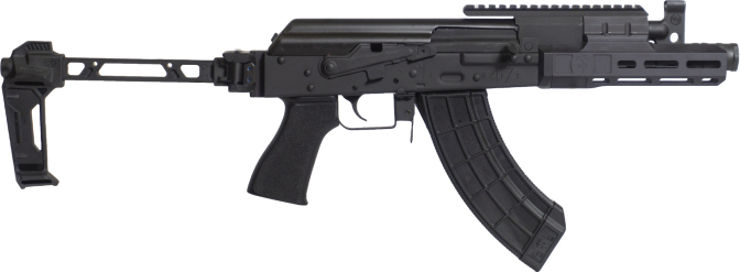 Century Arms HG8007-N Draco Tactical, 7.62x39, 30rd US Palm Magazine, US Palm MLOK Handguard, Strike Industries Brace, Black