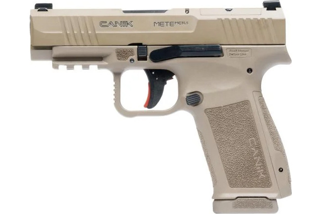 Canik HG7883D-N Mete MC9LS 9mm Semi-Automatic Pistol, 3.63" Barrel, Optic Ready, 2-17rd Magazines, Holster, Magazine Loader, FDE