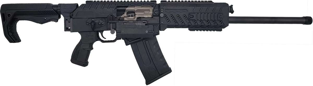 Fostech Origin 12, Semi-Auto Shotgun, Black w/ Nickel Internals, 12 Gauge, 18.5" Barrel, 5rd Magazine - 7200-BL