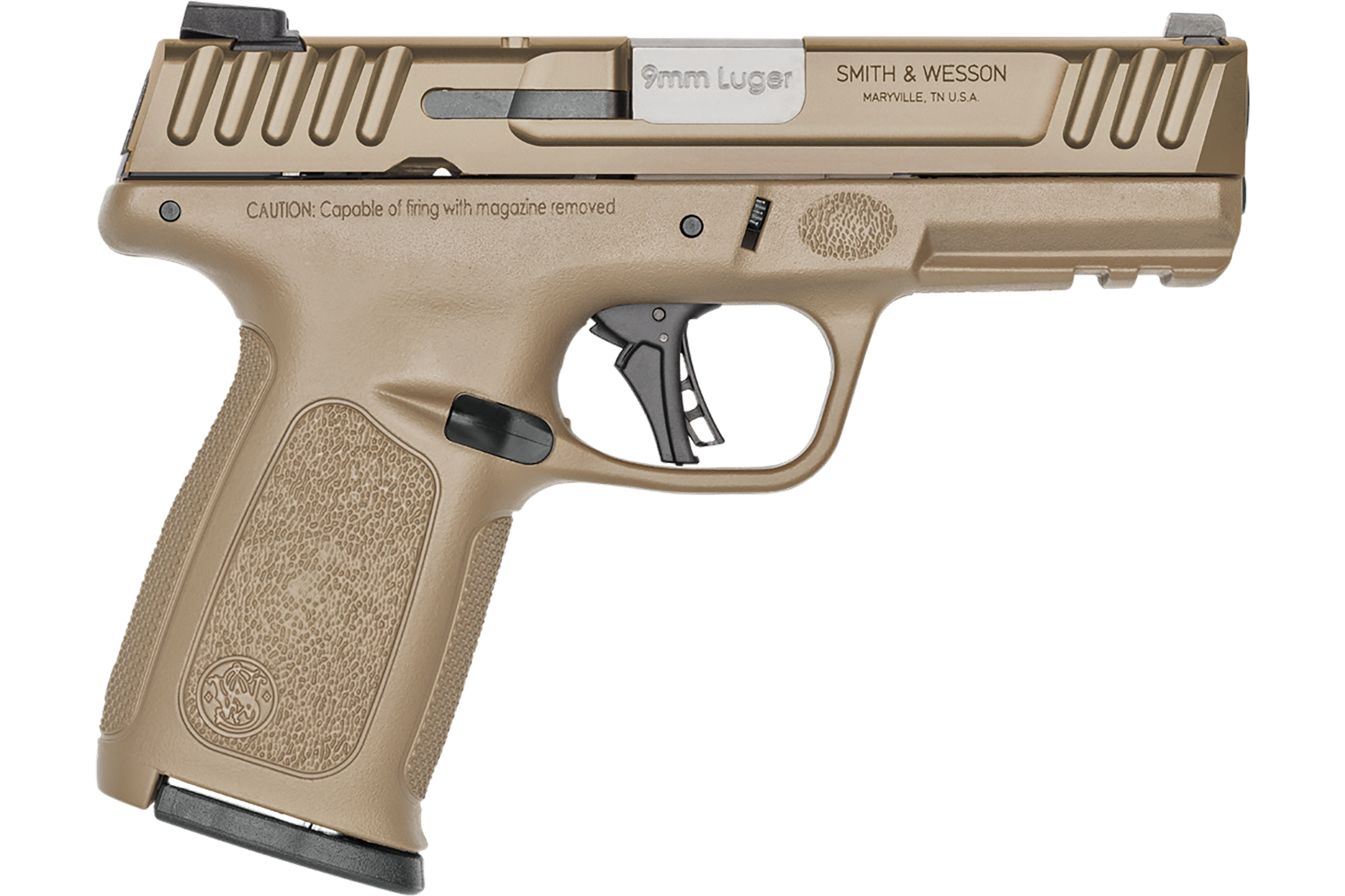 Smith & Wesson 14371 SD9 2.0 16+1 4" FDE Compact Frame Stainless Steel Slide Textured Grip