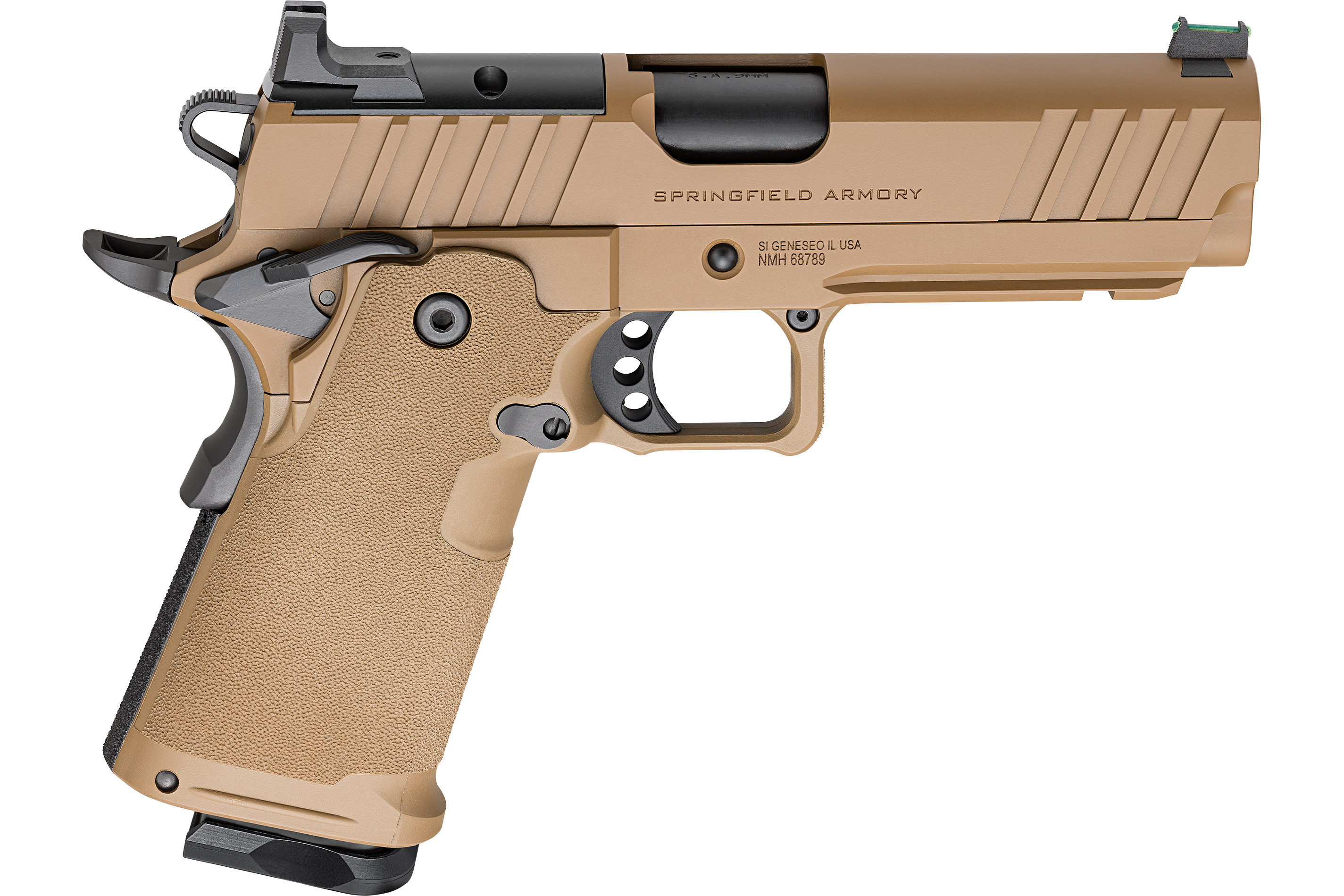 Springfield Armory PH9117AOSCBLC 1911 DS Prodigy 9mm 10+1 4.25" Coyote Brown Cerakote Optic Ready Carbon Slide Polymer Grip