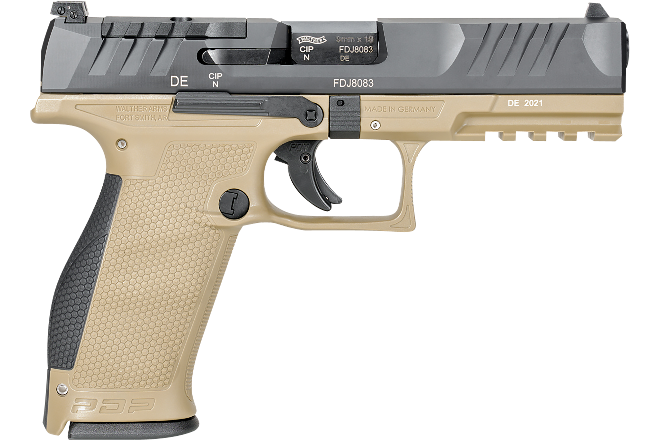 Walther Arms 2858380 PDP Optic Ready 4.50" 18+1 Black Steel Slide Performance Duty Textured Polymer Grip