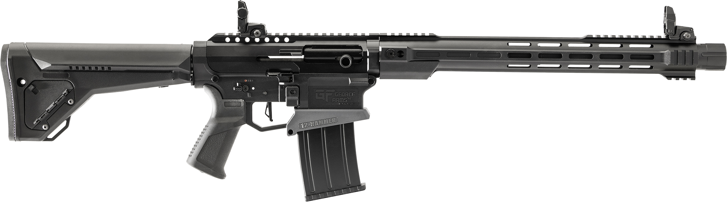 GForce Arms 12-Hammer 12GA 18.5" Barrel 5rd Semi-Auto Shotgun, 3" Chamber - GF12HMRB