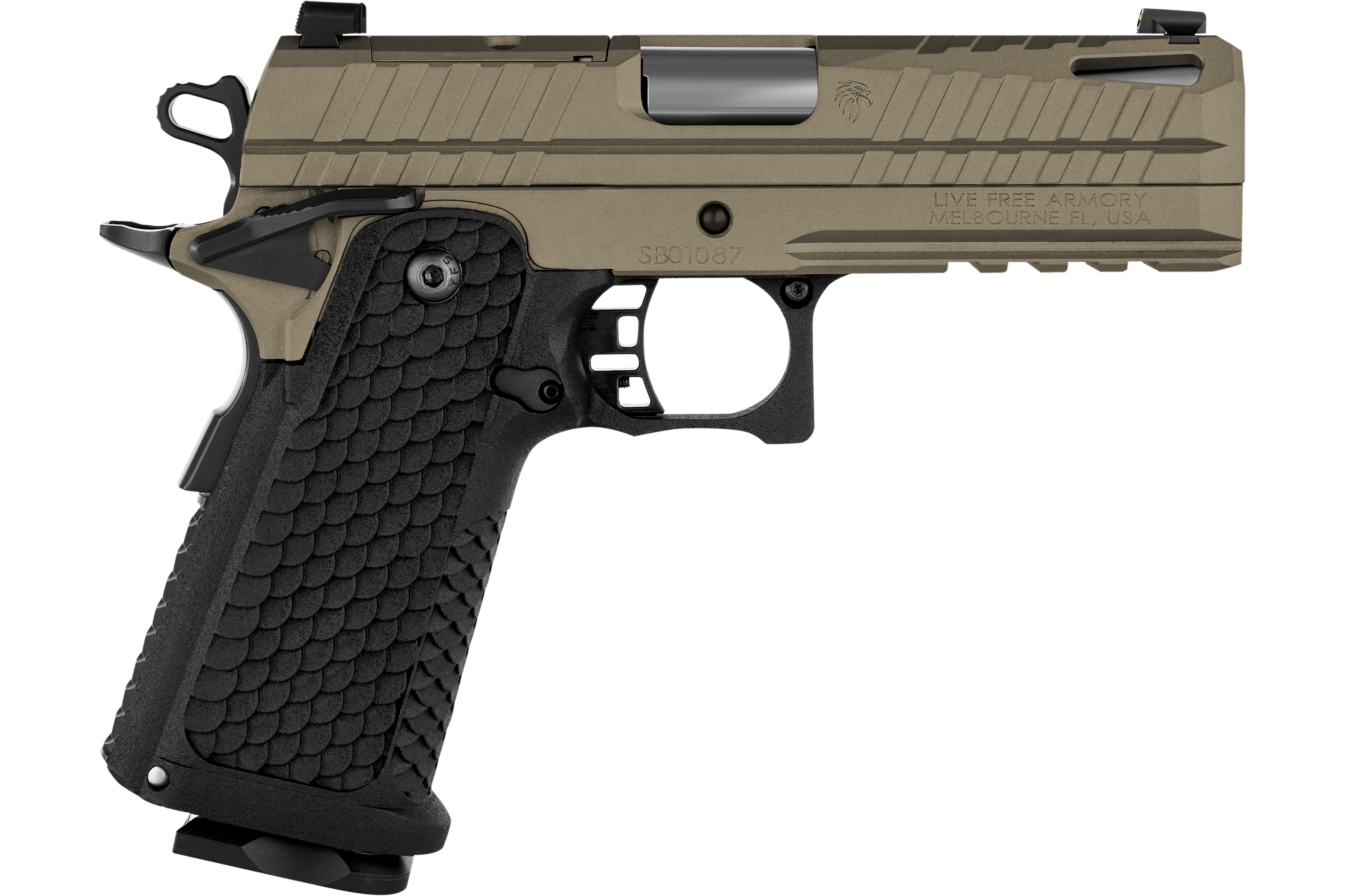 Live Free Armory LFAPC71306P Apollo 11 CPT 9M Ported 4.15 FDE