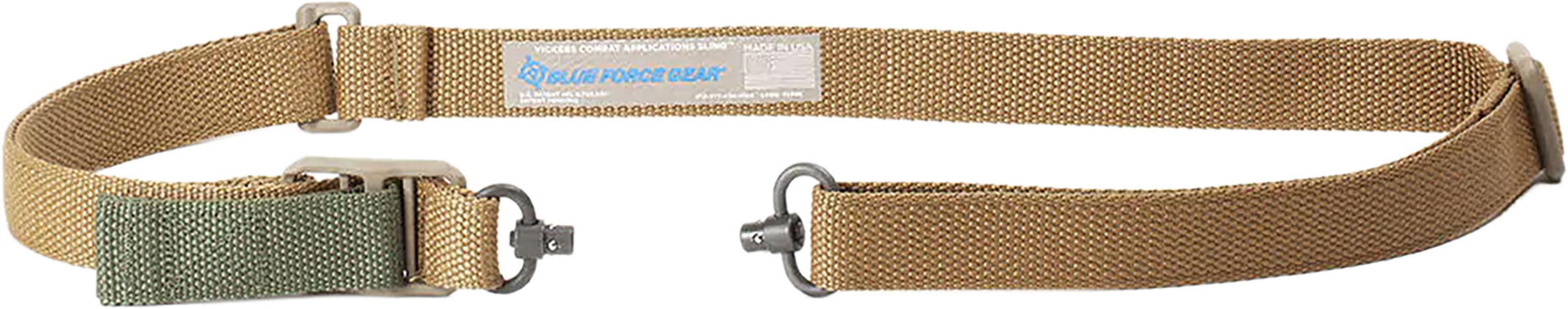 Blue Force Gear Vickers Push Button Sling Coyote Brown Cordura, 2-Point, 1.25" Webbing, MPN VCASPB100AACB.