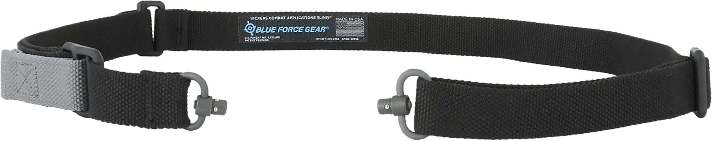 Blue Force Gear Vickers Push Button Sling Black Cordura Padded 36"-62" OAL 1.25" Webbing Rifle