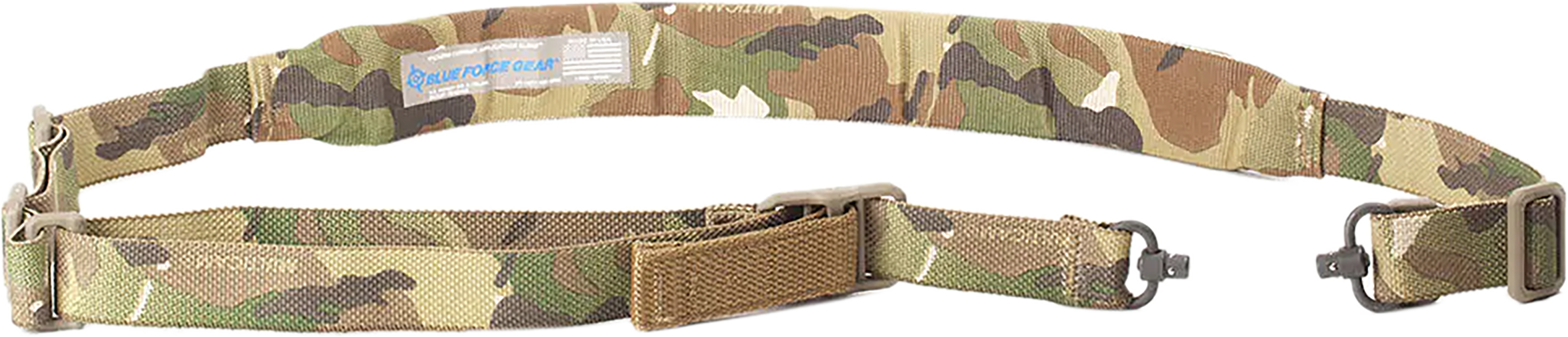 Blue Force Gear Vickers 221 Sling, Padded, MultiCam Cordura, 2-to-1 Point, 1.25" Webbing, 57"-67" OAL