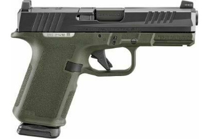Ruger RXM 19427 9mm Pistol 4" Barrel 15+1 Striker-Fired Optics-Ready Tritium Front OD Green Grip