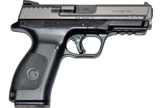 Girsan MC28SA 390105 9MM Pistol, Semi-Auto - 3 Dot Sights ,15 Round Capacity, Two Tone - Silver Slide, Black Polymer frame