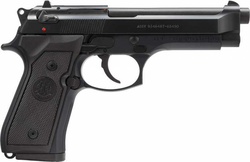 Beretta J92M9A0MLE M9 DA/SA 9mm (3) 15rd Mags 4.9" Barrel Synthetic Black Grips Bruniton Barrel