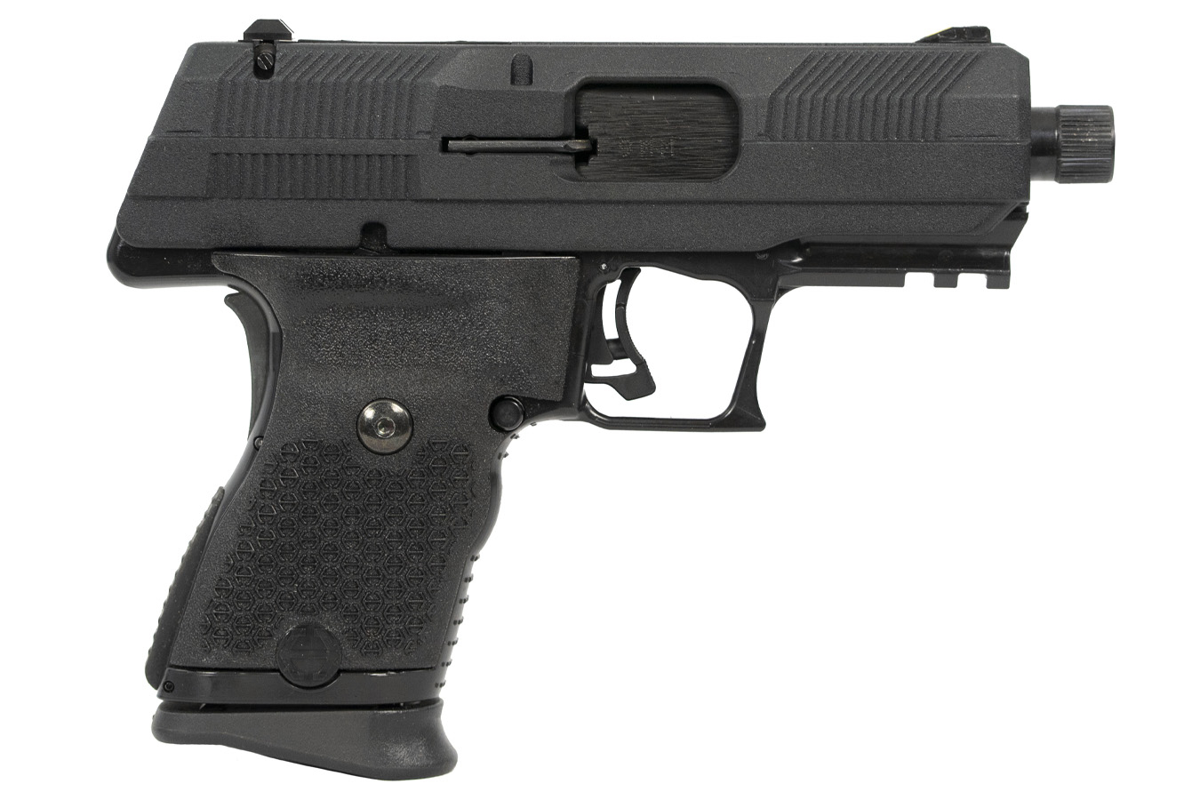 Hi-Point GYC9 YC9 Pistol, 4.12" Threaded Barrel, Front and Rear Slide Serrations, Enhanced Grip Texture, 10 Round Magazine, 1913 Rail, Black