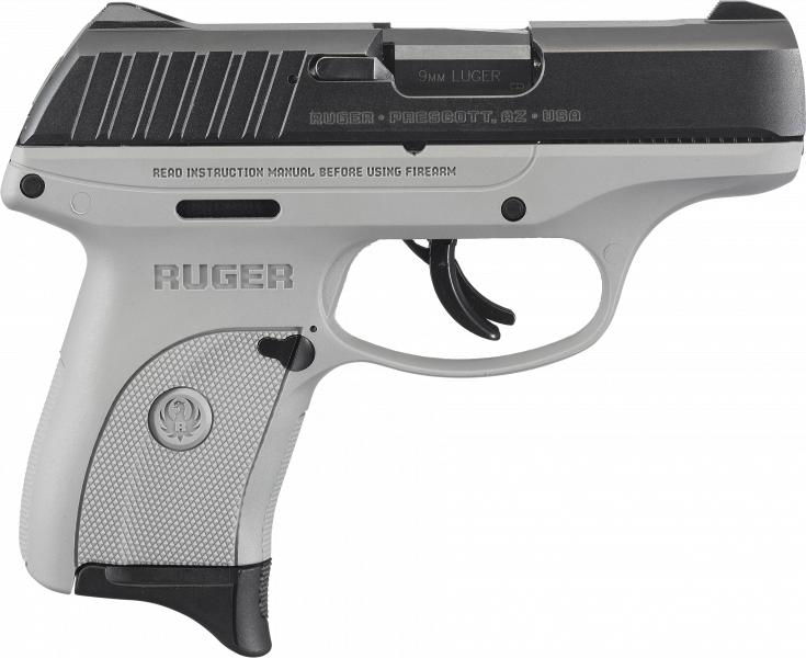 Ruger 13201 EC9s  9mm Luger Caliber with 3.12" Barrel, 7+1 Capacity, Gray Finish Frame, Serrated Black Oxide Steel Slide & Polymer Grip