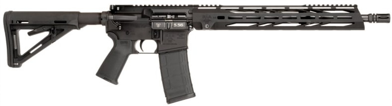 Red Arrow Weapons RAW15CB Semi-Automatic 5.56 AR-15 Style Rifle, Carbon Black, 16" Barrel, Magpul Furniture