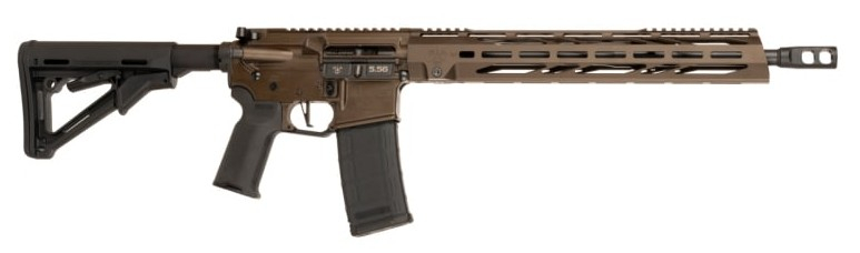 Red Arrow Weapons RAW15MB Semi-Automatic 223/5.56 AR-15 Style Rifle, Midnight Bronze, 16" Barrel, Magpul Furniture