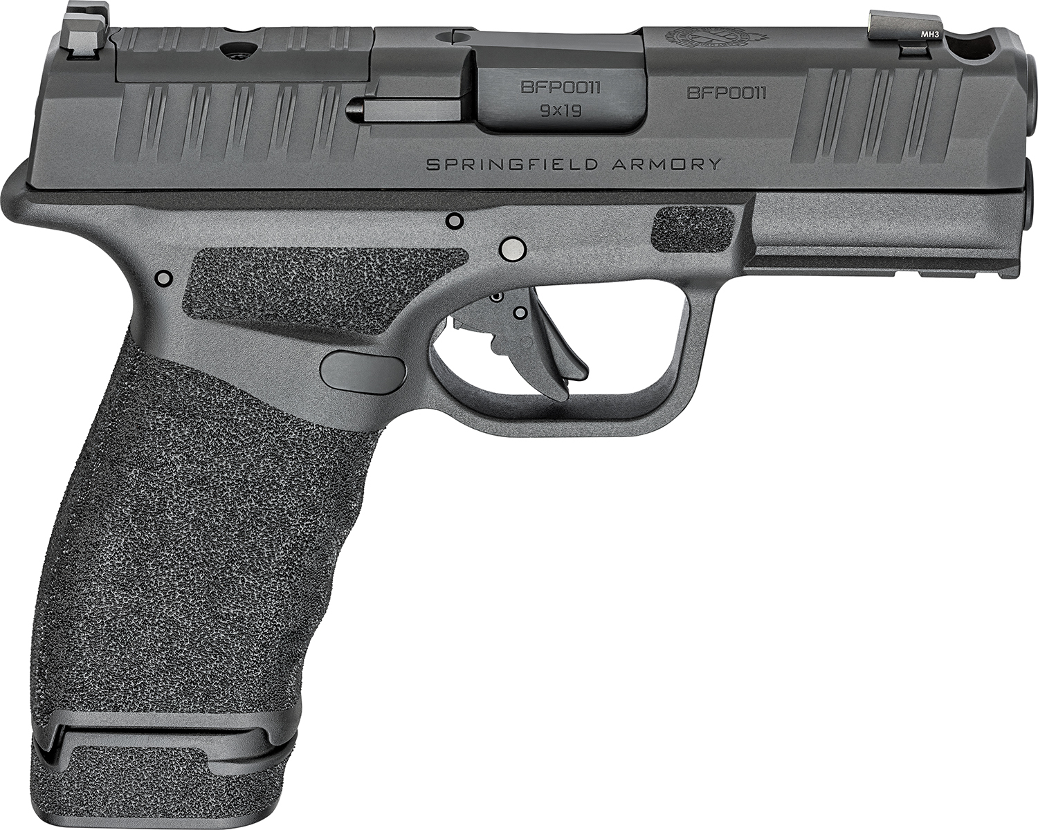 Springfield Armory HCP9379BOSPCOMP Hellcat Pro OSP Compact Frame 9mm, 17+1, 3.7" Barrel, Integrated Comp/Optic Ready/Serrated Slide, Black Frame