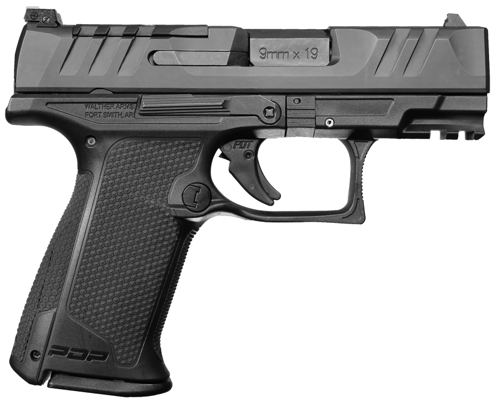Walther PDP F-Series Semi-Automatic Optic Ready, Striker Fired, 9x19mm Compact Pistol, 3.5" Barrel, (2) 15 Round Magazines - Black - 2849313
