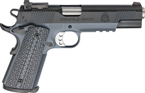Springfield Armory PC9105GL18 1911 TRP Single 5" 7+1 Black/Gray G10 Grip Black Carbon Steel