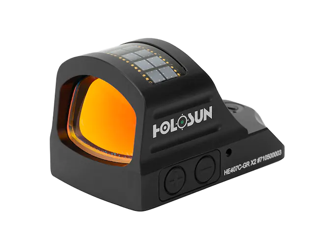 Holosun HE407CGRX2 HE407C X2 Black Anodized 1x 2 MOA Green Dot Reticle Includes Battery/Lens Cloth/T10 L Key