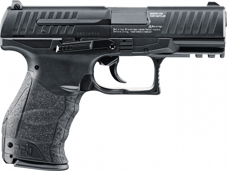 Umarex USA 2256010 Walther PPQ Air Pistol Single .177 Pellet/BB Black