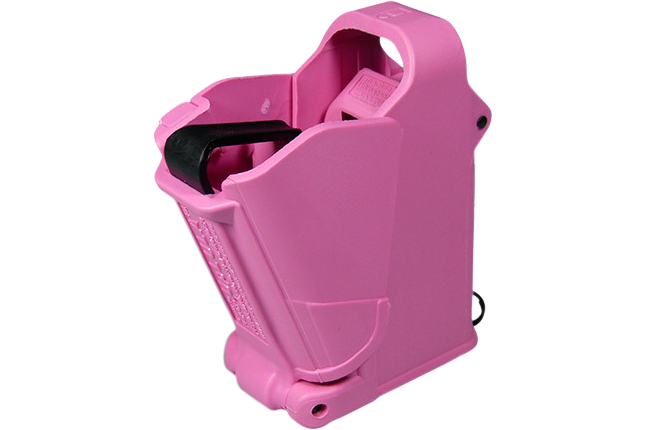 Maglula UP60P UpLULA Loader & Unloader Double & Single Stack Style made of Polymer with Pink Finish for 9mm Luger, 45 ACP Pistols