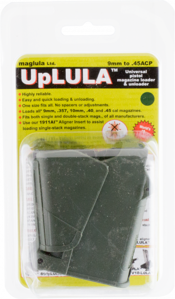 maglula UP60DG Lula 9mm to 45 ACP Mag Loader Dark Green Finish