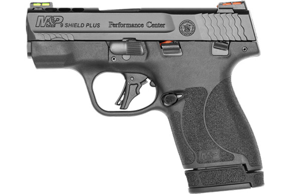 Smith & Wesson 13254 PC M&P9 Shield Plus, 9MM Semi-Auto Pistol, 3.1" BBL, Ported, Fiber Optics, 13/10 Mags