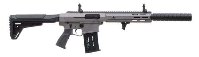 Panzer Arms AR12 PRO-S Semi-Automatic 12 Gauge Shotgun, 18.5" Barrel, 5+1 Capacity, MLOK Handguard, Ambi Controls, Tactical Grey - PAAR12PROGSF
