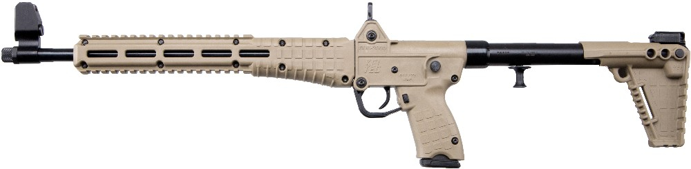 Kel-Tec SUB-2000 9mm Collapsible Rifle GLK 17 Model, Glock Mag Compatible, W / 17 Round Mag - Tan - SUB2K9GLK17BTANHC