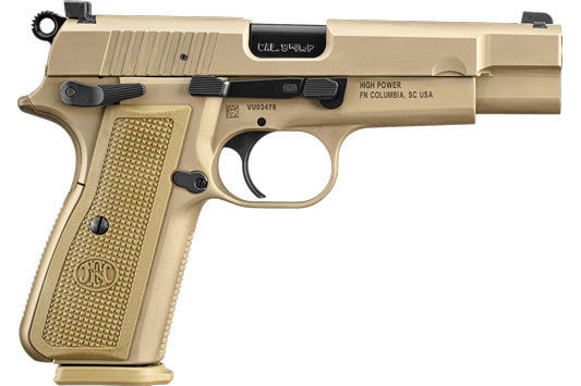 FN High Power Semi-Automatic 9x19mm Pistol, 4.7" Barrel, (2) 17 Round Magazines - FDE - 66-101069
