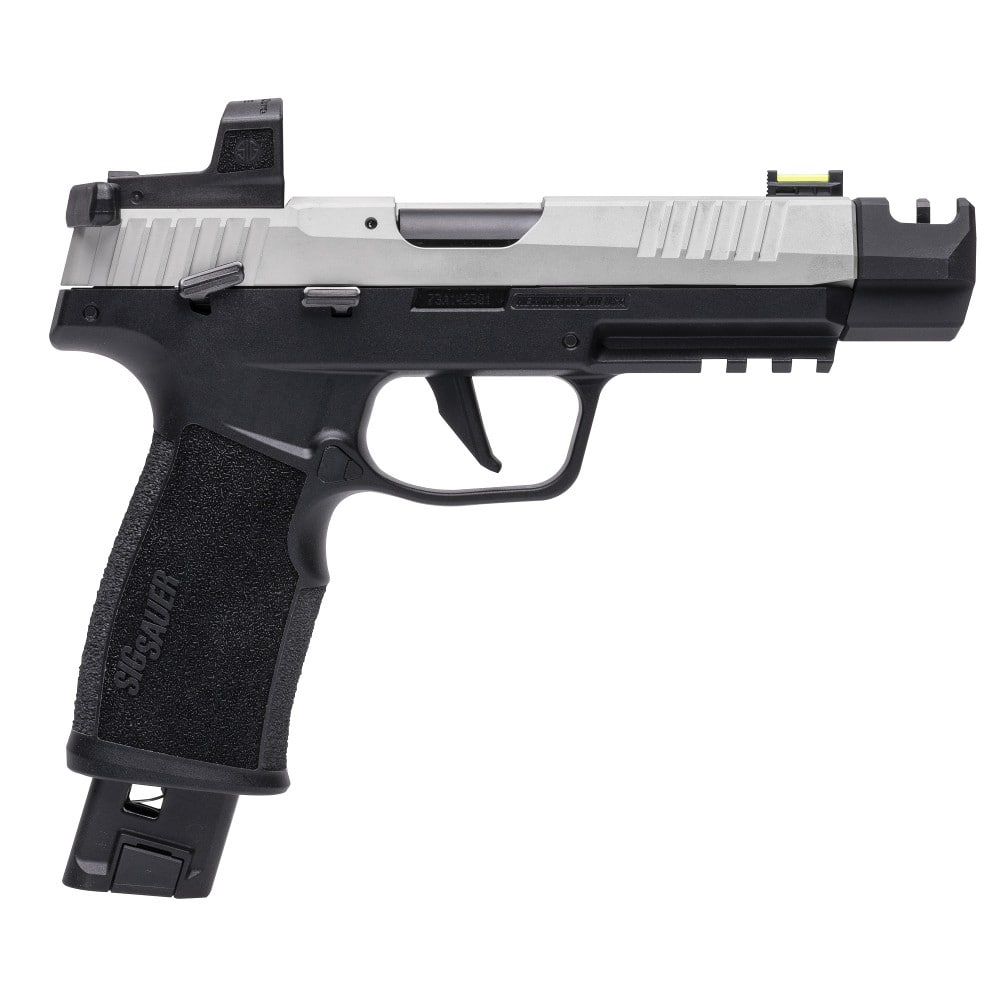 Sig Sauer P322 Comp Semi-Automatic .22 LR Pistol, 4" Barrel, Compensator, (1) 20 Round & (1) 25 Round Magazine, Romeo Zero Red Dot, Manual Safety - 322C-T-COMP-RXZE