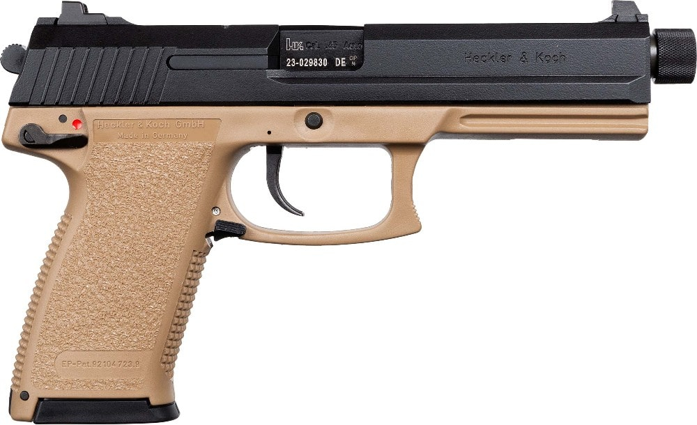 Heckler & Koch MK23 .45 ACP Semi-Automatic Pistol, 5.87" Threaded Barrel, 12+1 Capacity - FDE/Black - 81000868