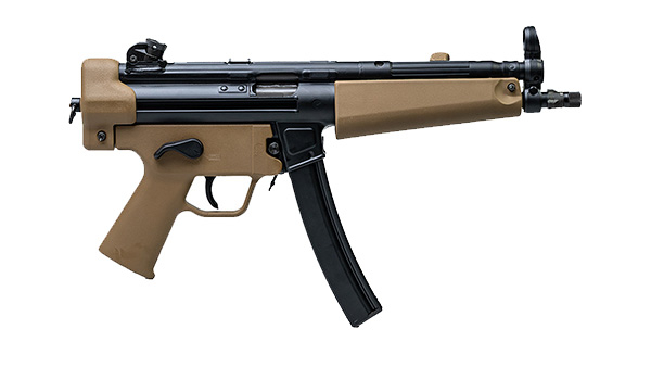 HK SP5, Semi Automatic 9mm Pistol, 8.86" Barrel, Two Tone Flat Dark Earth & Black, Includes (2) 30rd Magazines, Roller Delay Blowback System  - 81001432