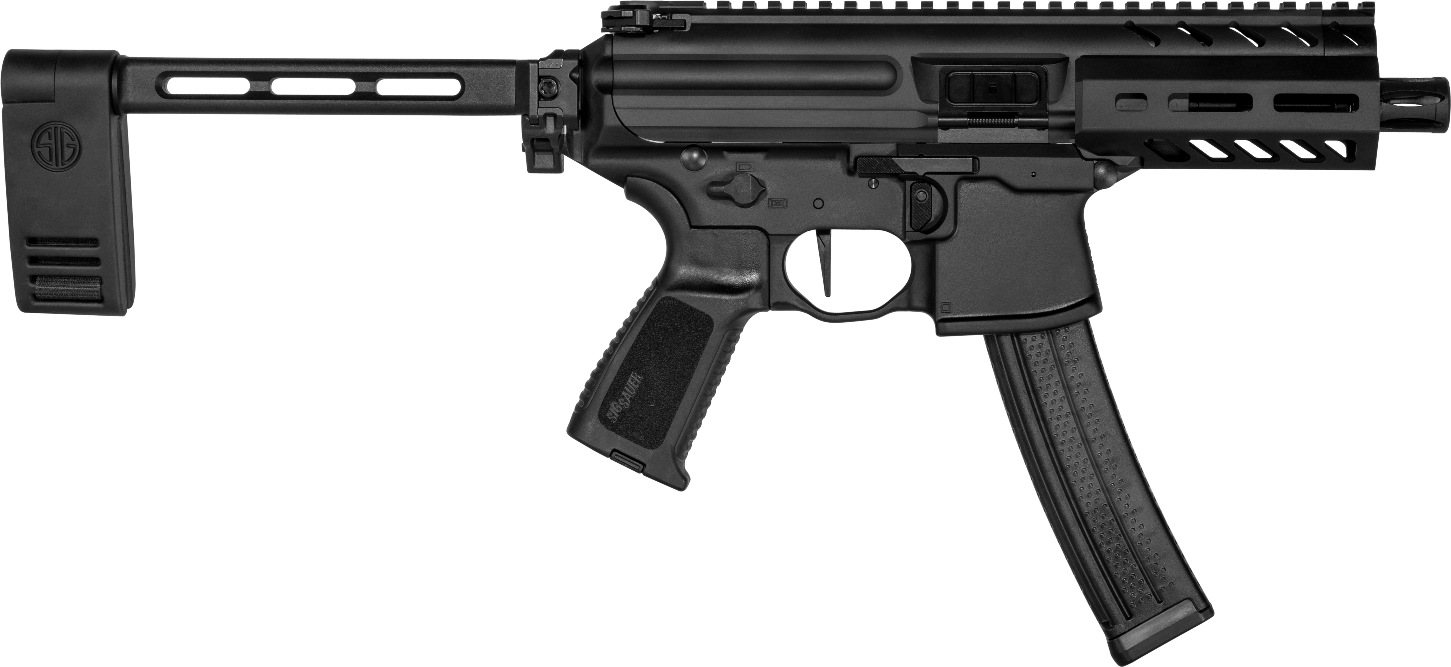 Sig Sauer MPX K, Semi-Automatic Pistol, M-LOK, 4.5" Barrel, SIG Folding Brace, Timney Trigger - PMPX4B935