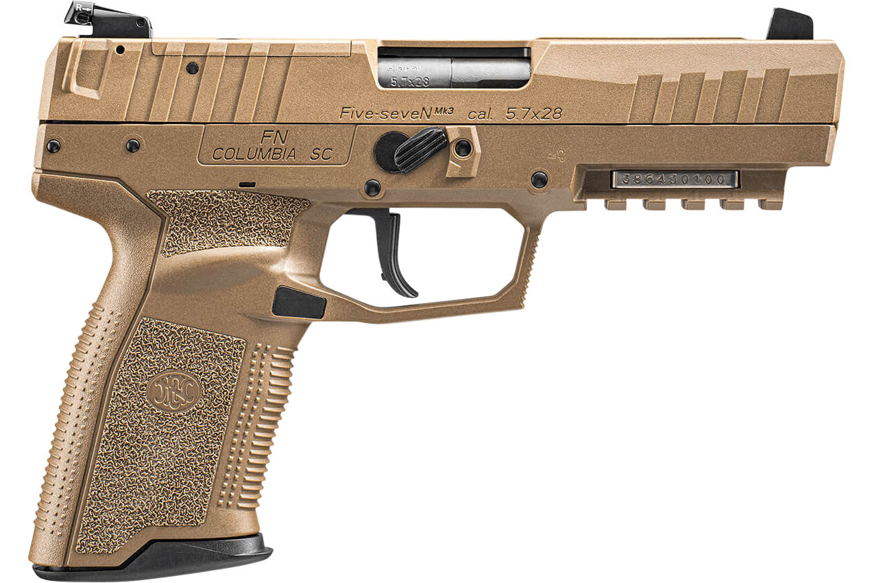 FN 66101277 Five-seveN MRD 5.7x28mm 4.80" Barrel 10+1 , Flat Dark Earth , Adjustable Sights , Optics Ready